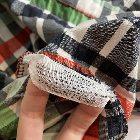 VTG 70’s Koret Of California Koratron Women’s Plaid Button Up Shirt Est. Size XL - Picture 6 of 12